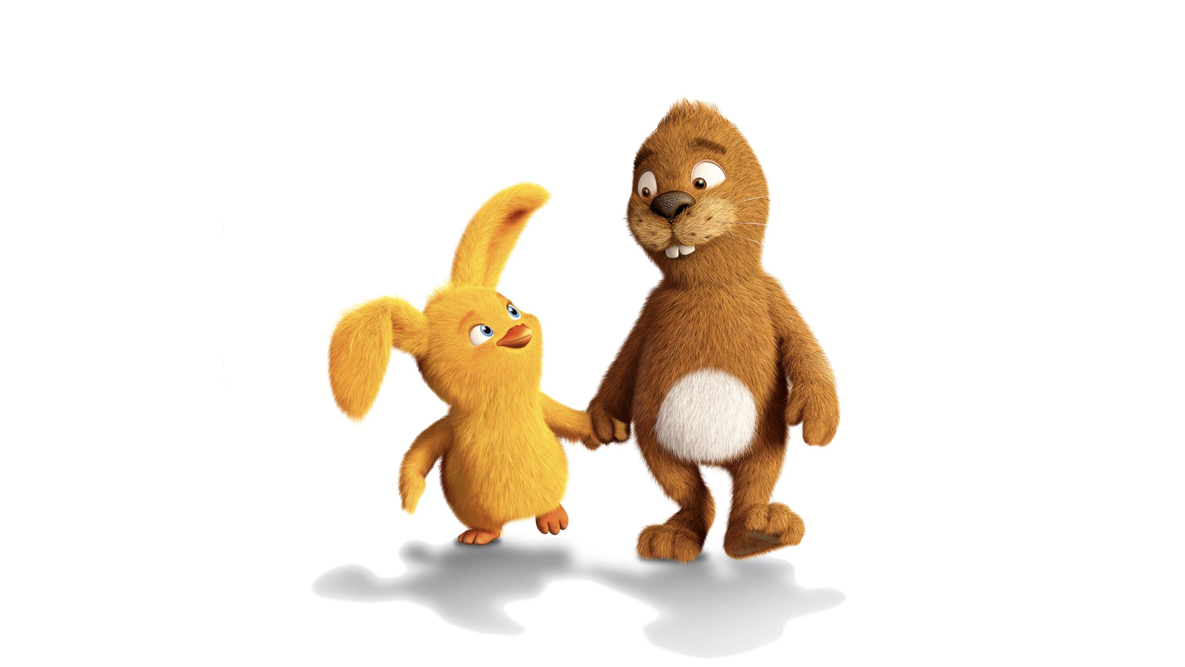 Bezuchy zając i uszaty pisklak