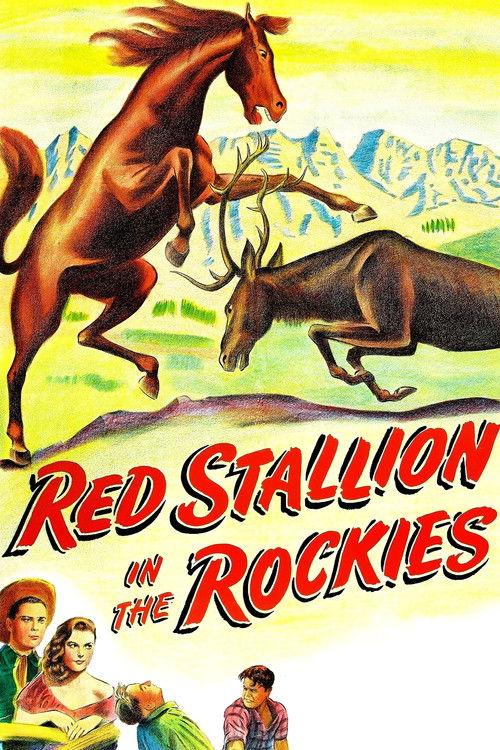 Red Stallion In The Rockies